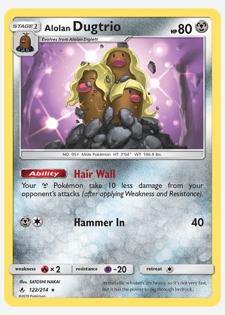 Alolan Dugtrio — catalogusbeeld