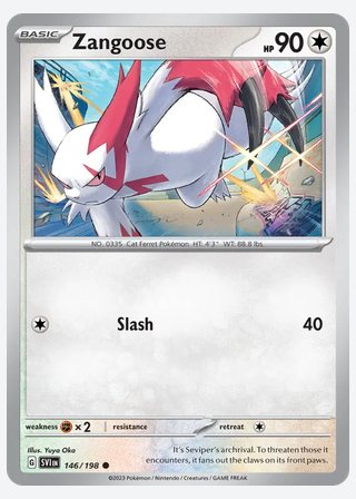 Zangoose — catalogusbeeld