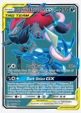 Greninja & Zoroark GX — catalogusbeeld