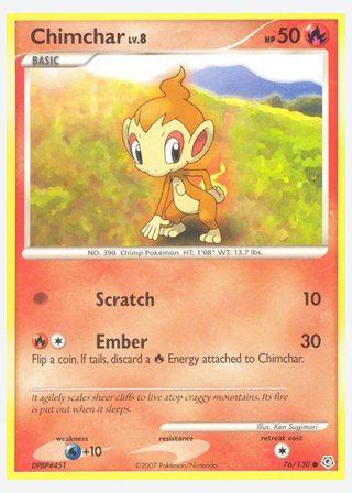 Chimchar — catalogusbeeld