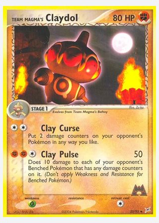 Team Magma's Claydol — catalogusbeeld