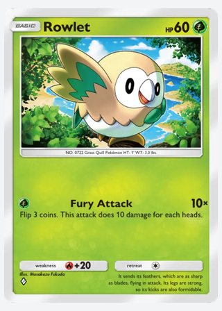 Rowlet — catalogusbeeld