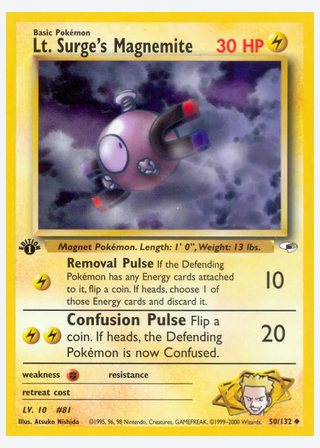 Lt. Surge's Magnemite — catalogusbeeld