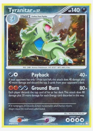 Tyranitar — catalogusbeeld
