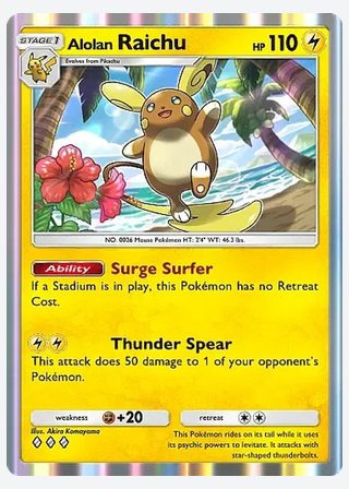 Alolan Raichu — catalogusbeeld