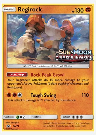 Regirock — catalogusbeeld