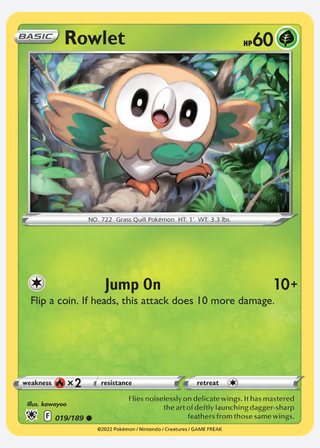 Rowlet — catalogusbeeld