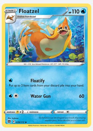 Floatzel — catalogusbeeld