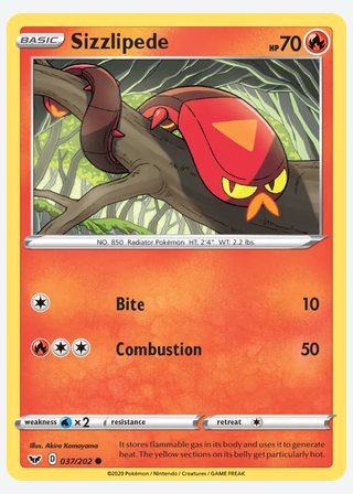 Sizzlipede — catalogusbeeld