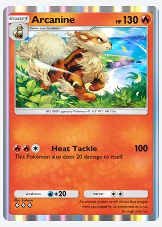 Arcanine — catalogusbeeld
