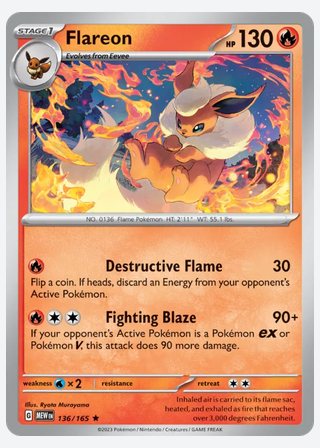 Flareon — catalogusbeeld