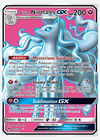 Alolan Ninetales GX — catalogusbeeld