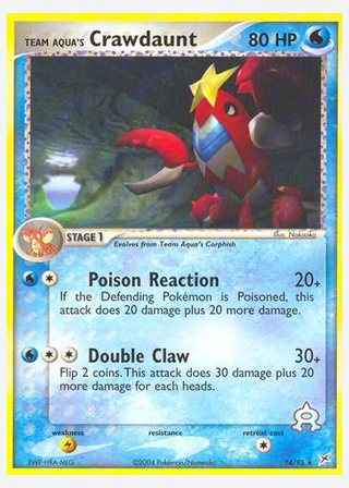 Team Aqua's Crawdaunt — catalogusbeeld