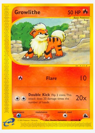 Growlithe — catalogusbeeld