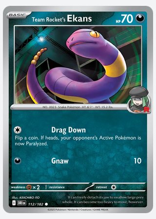 Team Rocket's Ekans — catalogusbeeld