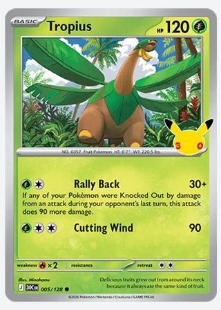 Tropius — catalogusbeeld