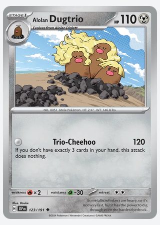 Alolan Dugtrio — catalogusbeeld