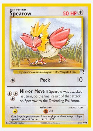 Spearow — catalogusbeeld