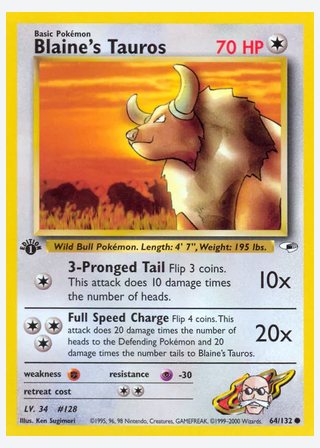 Blaine's Tauros — catalogusbeeld