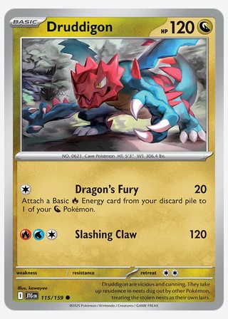 Druddigon — catalogusbeeld