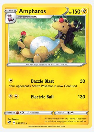 Ampharos — catalogusbeeld