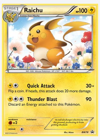 Raichu — catalogusbeeld