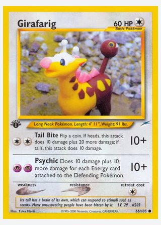 Girafarig — catalogusbeeld