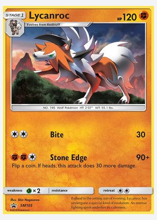 Lycanroc — catalogusbeeld