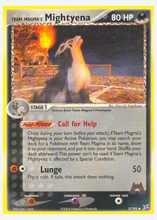 Team Magma's Mightyena — catalogusbeeld