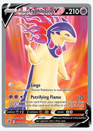 Hisuian Typhlosion V — catalogusbeeld