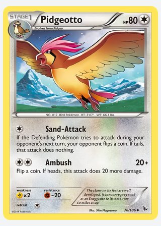 Pidgeotto — catalogusbeeld