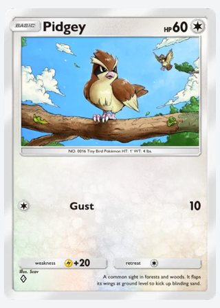 Pidgey — catalogusbeeld