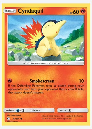 Cyndaquil — catalogusbeeld