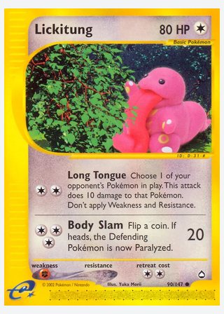 Lickitung — catalogusbeeld