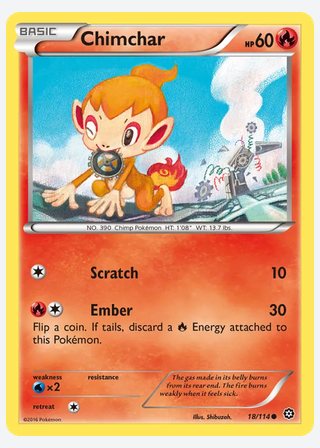 Chimchar — catalogusbeeld