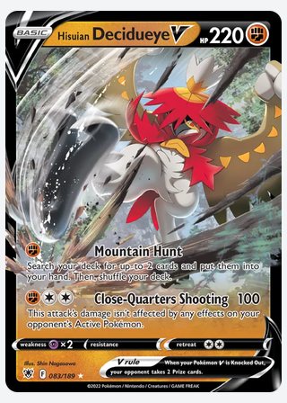 Hisuian Decidueye V — catalogusbeeld