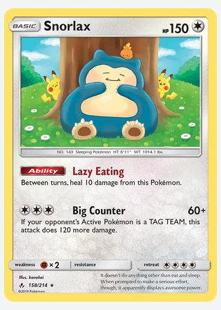 Snorlax — catalogusbeeld
