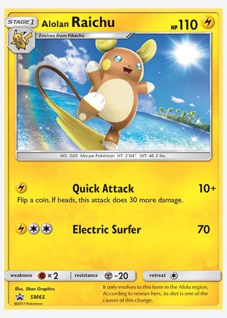 Alolan Raichu — catalogusbeeld