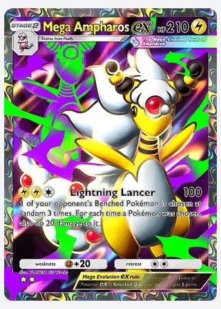 Mega Ampharos ex — catalogusbeeld