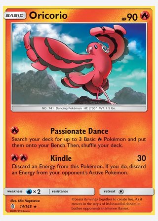 Oricorio — catalogusbeeld
