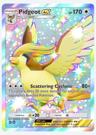 Pidgeot ex — catalogusbeeld