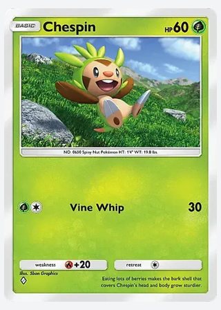 Chespin — catalogusbeeld