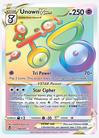 Unown VSTAR — catalogusbeeld