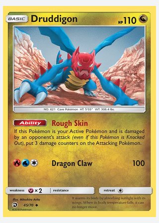 Druddigon — catalogusbeeld
