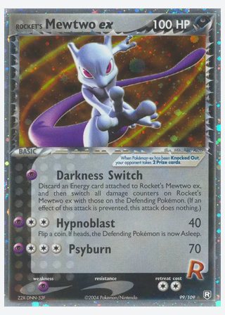 Rocket's Mewtwo ex — catalogusbeeld