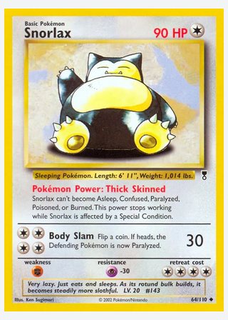 Snorlax — catalogusbeeld