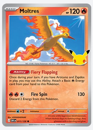 Moltres — catalogusbeeld