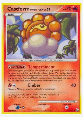 Castform Sunny Form — catalogusbeeld