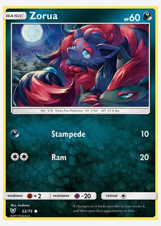 Zorua — catalogusbeeld