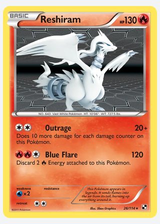 Reshiram — catalogusbeeld